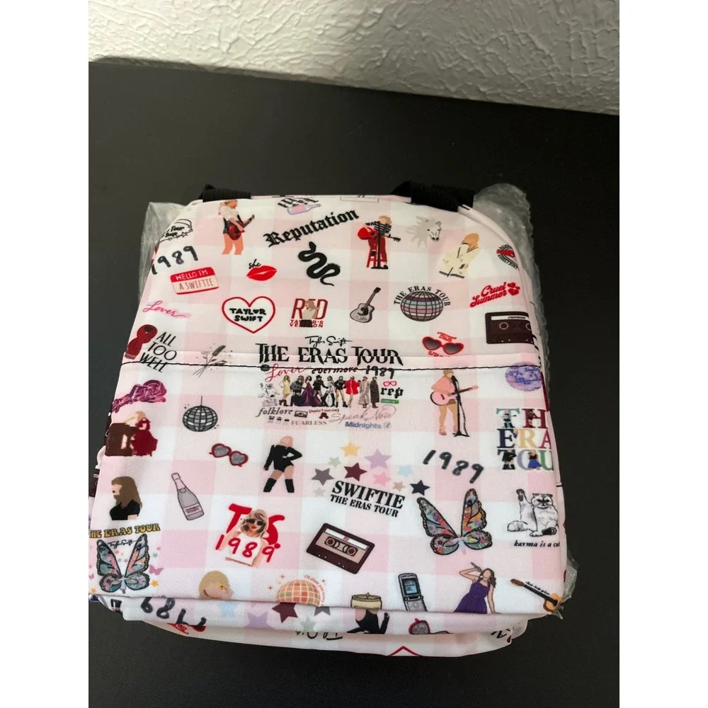 Frantofit Taylor Swift The‎ Eras Tour Insulated Lunch Bag Pink Gingham Swiftie